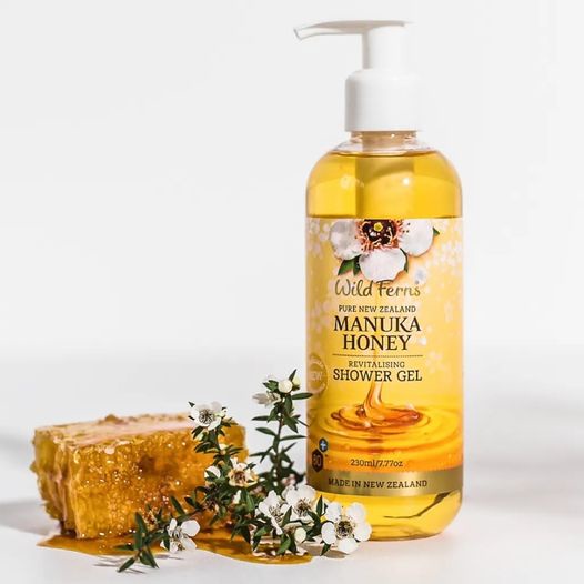 WILD FERNS (ไวล์ดเฟิร์นส) MANUKA HONEY REVITALISING SHOWER GEL เจลอาบน้ำน้ำผึ้งมานูก้า 230 ml.