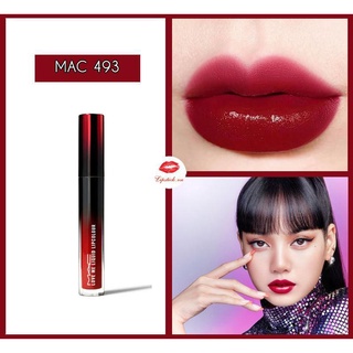 Beauty-Siam แท้ทั้งร้าน !!ลิปลิขวิดสีที่ลิซ่าใช้ MAC LOVE ME LIQUID LIPCOLOR FULL SIZE สี 493 E FOR EFFORTLESS