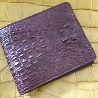 genuine crocodile skinwallet brown