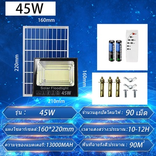 Starsolalight【กำลังไฟที่แท้จริง】45W ไฟโซล่า ไฟสปอตไลท์ กันน้ำ ไฟ Solar Cell ใช้พลังงานแสงอาทิตย์ โซลาเซลล์ ไฟถนนเซล