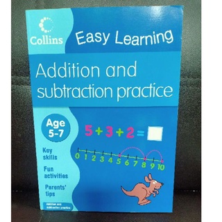 แบบฝึกหัดคณิตศาสตร์ ปกอ่อน บวกลบเลข Collins Addition and subtraction practice