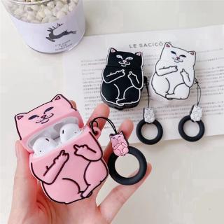 เคสซิลิโคนลายแมวสําหรับ Airpods 1 / 2