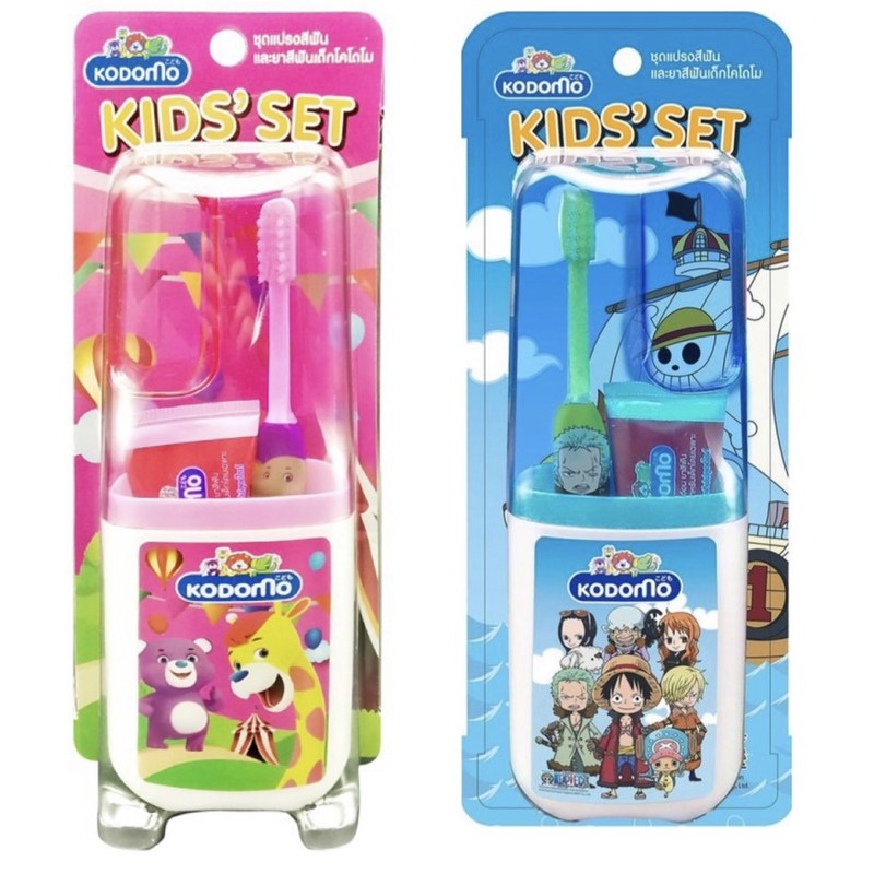 Kodomo โคโดโม ชุดแปรงสีฟันและยาสีฟันเด็ก 1 เซ็ท