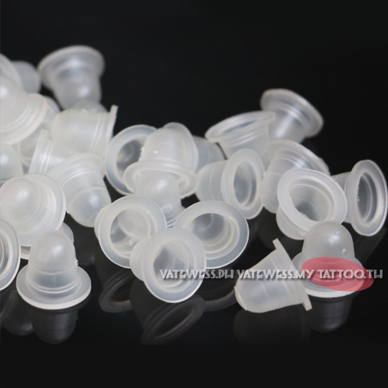 【Available】ถ้วยหมึกสัก แบบใช้แล้วทิ้ง ขนาดเล็ก 100 ชิ้น&amp;ซิลิโคนสักคิ้วถาวร ขนาดใหญ่ สําหรับแต่งหน้า