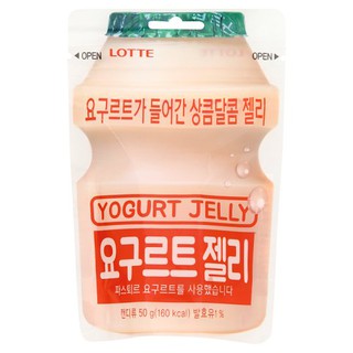 🔥*พร้อมส่ง*🔥 ล็อตเต้ วุ้นเจลาตินสำเร็จรูปรสโยเกิร์ต 50กรัม Lotte instant gelatin jelly, Yoghurt flavor 50 grams