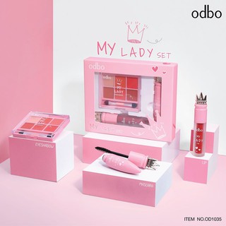 🌟 เซ็ท อายแชโดว์ 6 เฉดสี พร้อม มาสคาร่า และลิปสติก โอดีบีโอ ODBO MY LADY SET OD1035