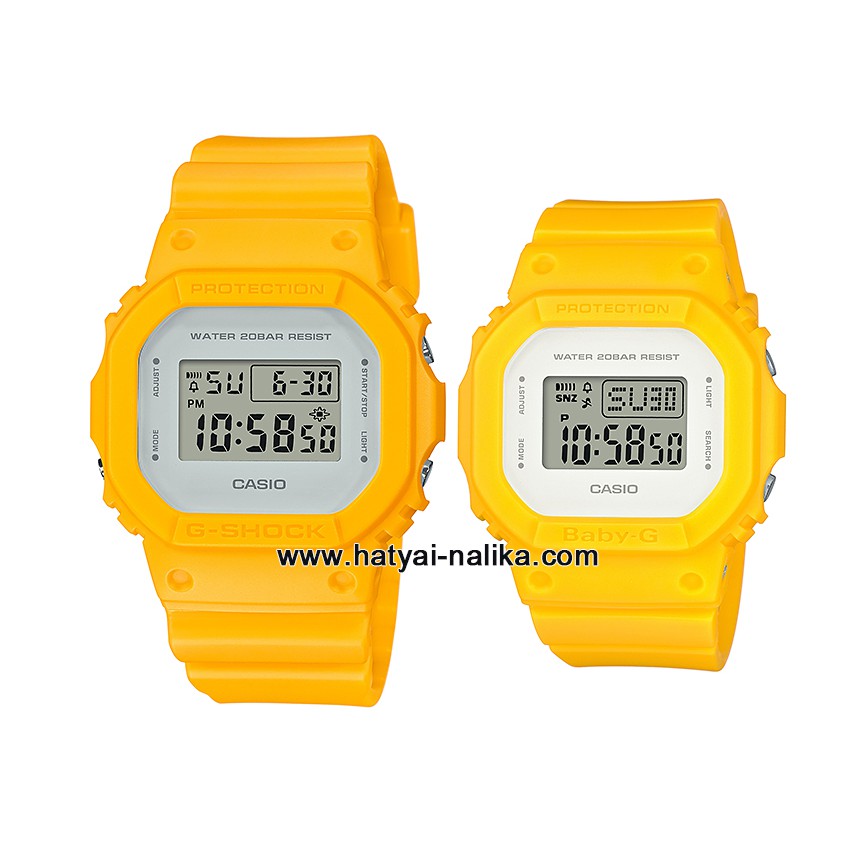 นาฬิกา คาสิโอ Casio G-SHOCK x BABY-G เซ็ตคู่รัก Calm &amp; Clean color series รุ่น DW-5600CU-9 x BGD-560CU-9 Pair set