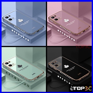 เคส OPPO Reno 7 4G Reno 6 4G Reno 7Z 5G Reno 6Z Reno 5 Reno 4F Reno 5F Reno 4 4G Reno 3 A91 Reno 2F เคสโทรศัพท์มือถือ ขอบตรง ลายใบเมเปิ้ล สําหรับ FY