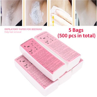 Hair Removal Wax Paper กระดาษแว็กซ์กําจัดขนตามร่างกาย 500 ชิ้น