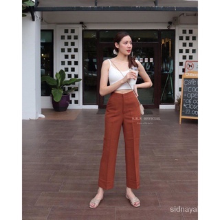 ร้านค้าเล็ก ๆ ของฉันCuffed Ida Pants กางเกง8ส่วนขาพับยินดีต้อนรับสู่การซื้อ