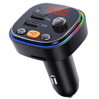 C20 เครื่องเล่น Mp3 บลูทูธชาร์จในรถยนต์ Fm Transmitter แฮนด์ฟรี (สีดํา)