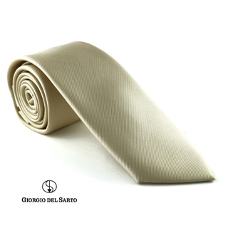 Giorgio Del Sarto Necktie Cream with Fabric Texture เนคไทสีครีมมีเท็กเจอร์