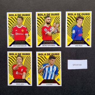 สติ๊กเกอร์ทองนูนวิบวับ Panini Futebol 2021/2022 Sticker (ขายแยกใบ)