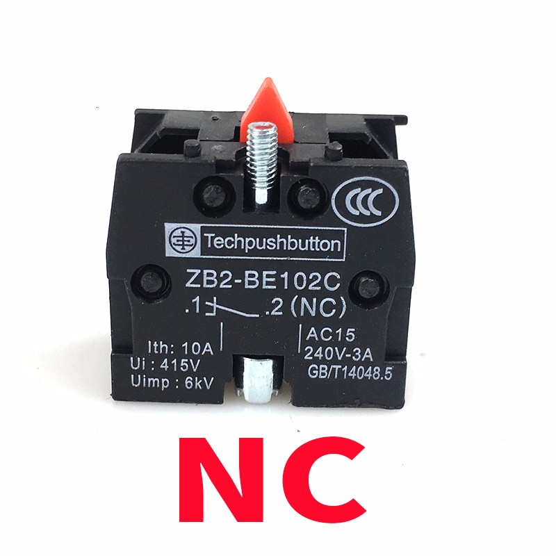 2PCS XB2 Push Button Switch NO(ZB2-BE101) NC(ZB2-BE102) Contact 