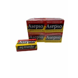 ASEPSO SOAP ORIGINAL 肥皂, สบู่ อาเซปโซ 80g สูตร ดั้งเดิม 1แพคใหญ่/จำนวน 12 ก้อน/บรรจุปริมาณ 80g  ราคาพิเศษ สินค้าพร้อมส่ง