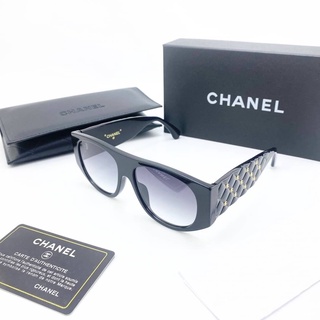 CHANEL PILOT SUNGLASSES ACETATE แว่นตากันแดด แบรนด์ชาแนล ทรงใหญ่ oversize ขาแว่นหนา CC