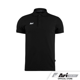 ARI ESSENTIAL SMART POLO - BLACK/WHITE เสื้อโปโล อาริ ESSENTIAL SMART สีดำ