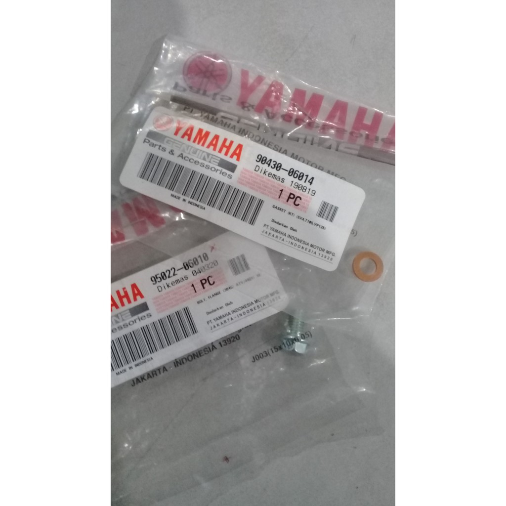 ต้นฉบับ YAMAHA VIXION, R15, JUPMX, NMAX RADIATOR TAPAIR COPPER BOLT และ RING/90430-06014,95022-06010