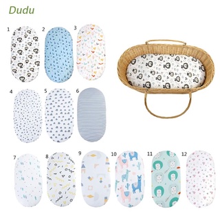 Dudu Baby Moses Bed แผ่นรองนอนผ้ายืดพิมพ์ลายสําหรับเปลที่นอนเด็ก