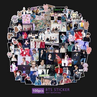 100 ชิ้น / เซต สติกเกอร์ BTS DECO KIT สติกเกอร์รูปภาพ ไดอารี่ กระเป๋าเดินทาง (พร้อมส่ง)