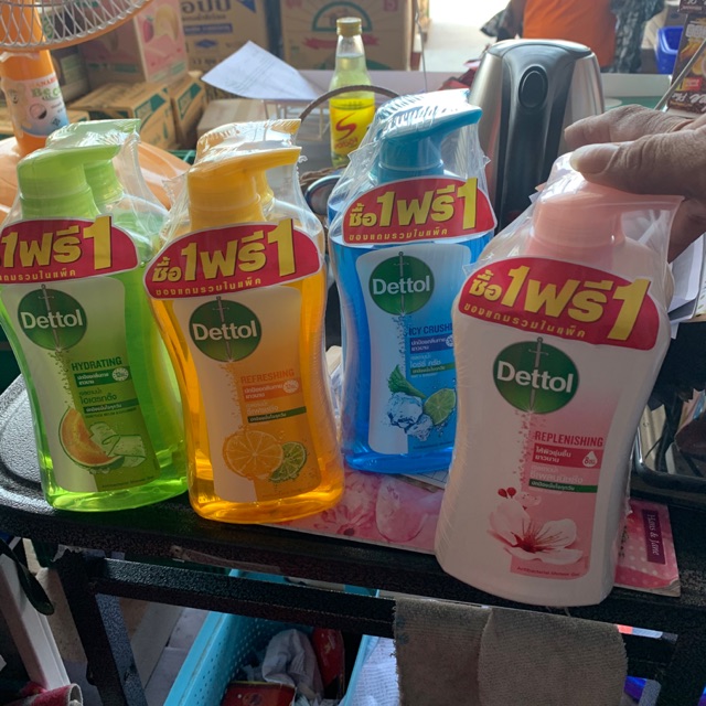 Dettol ครีมอาบน้ำอนามัยหัวปั้ม 1แถม1 500มล.