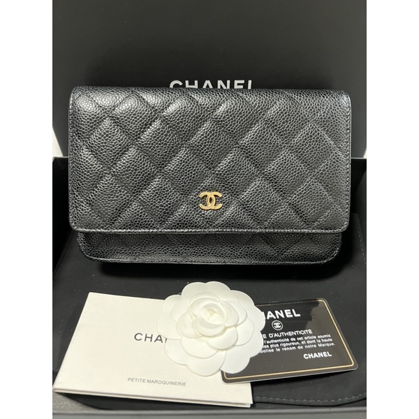 Chanel woc black caviar holo 28
