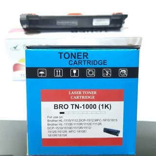 TN1000 หมึก เทียบเท่า FOR brother hl 1110 HL-1112w DCP-1510 DCP-1610 MFC-1810 MFC-1910W หมึกพิมพ์ ปริมาณ1,000 แผ่น