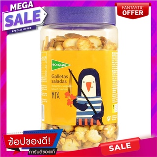 เอลกอร์เตอิงเกลส์ขนมปังกรอบรสเค็มรูปทรงต่าง 350กรัม El Corte Ingles Salted Biscuits Different Shapes 350g.