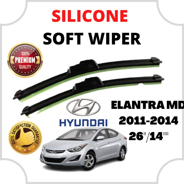 HYUNDAI ELANTRA (MD) 2011 SILICONE SOFT CAR WIPER (2 ชิ้น/เซ็ต)