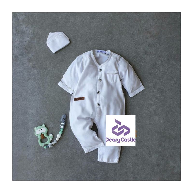 JUMPER / JUMPER SET / MUSLIM เสื้อผ้าเด็ก / BABY JUMPER / WHITE JUMPER AQIQAH SERIES DEARY CASTLE