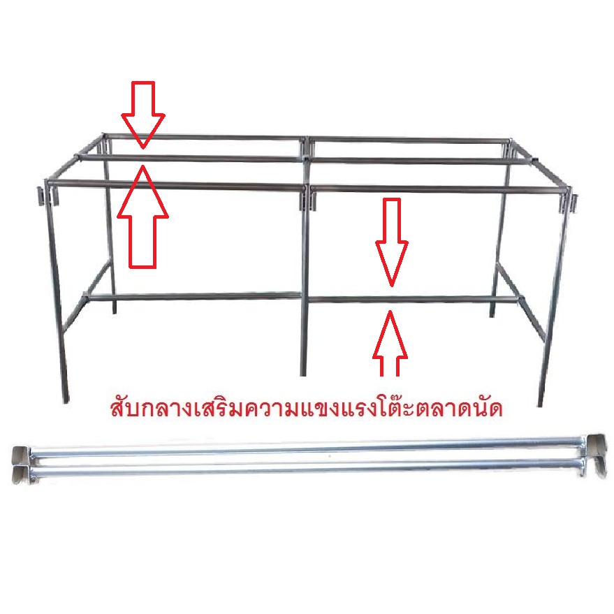 อไหล่เสริมแผงตลาดนัด ใช้เสริมความแขงแรงโต๊ะตลาดนัดและแผงขายของ ขายเป็นคู่