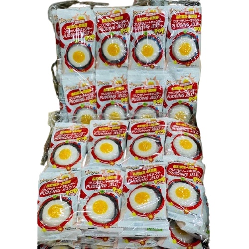 พร้อมส่ง เยลลี่ไข่ดาว/พุดดิ้งไข่ดาว+เปาะแปะ ยกแผง 40 ห่อ