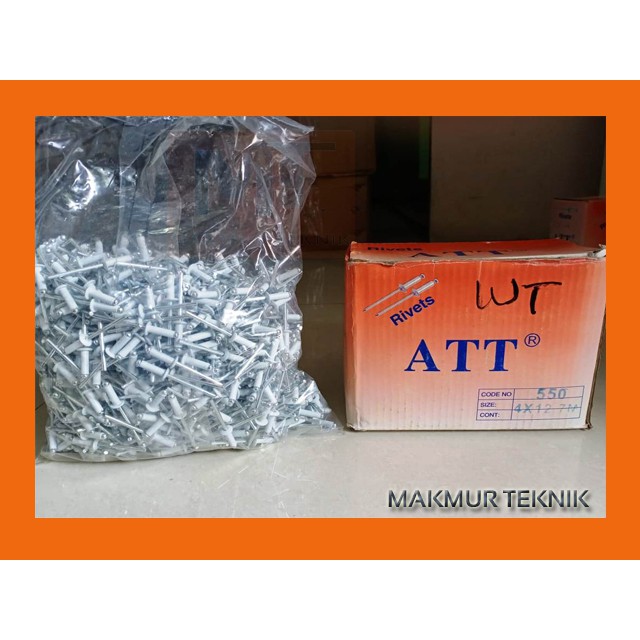 RIVET NAILS - RIVE NAILS TYPE 550 ขนาด 4 x 12,7mm สีขาว