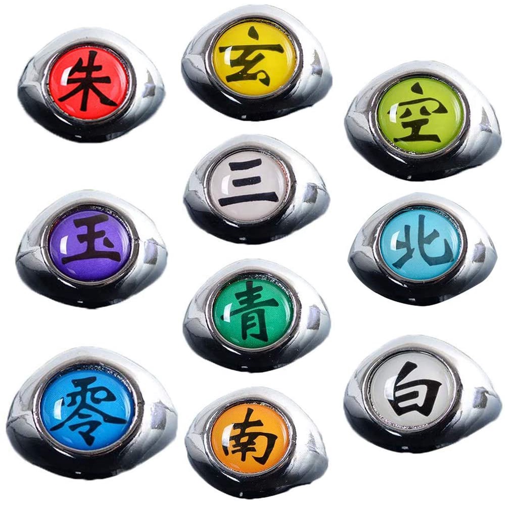 แหวนคอสเพลย์ Naruto Akatsuki Member Ring 10 แบบ Uchiha Itachi Deidara Pain Hidan Sasori สําหรับแต่งก