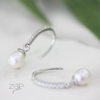 ต่างหูเงินแท้ 925 Pearl 925 Silver Earring-(E07180660)