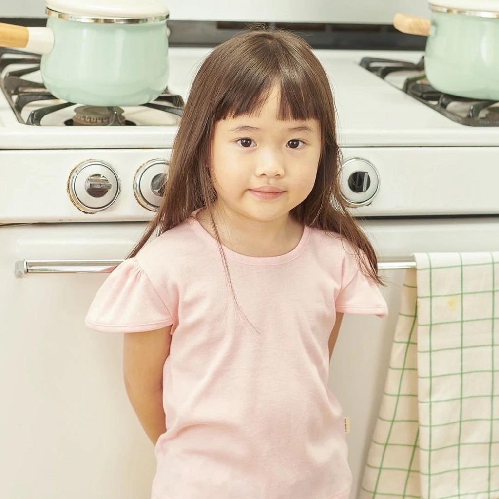 Nunu Essential Tee (Blossom)/ เสื้อยืดแขนระบายสีบลอสซั่ม