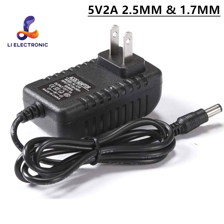 อะแดปเตอร์ Adapter DC 5V 2A 2.5MM & 1.7MM Power Supply อะแดปเตอร์ 5V กระแส 2A