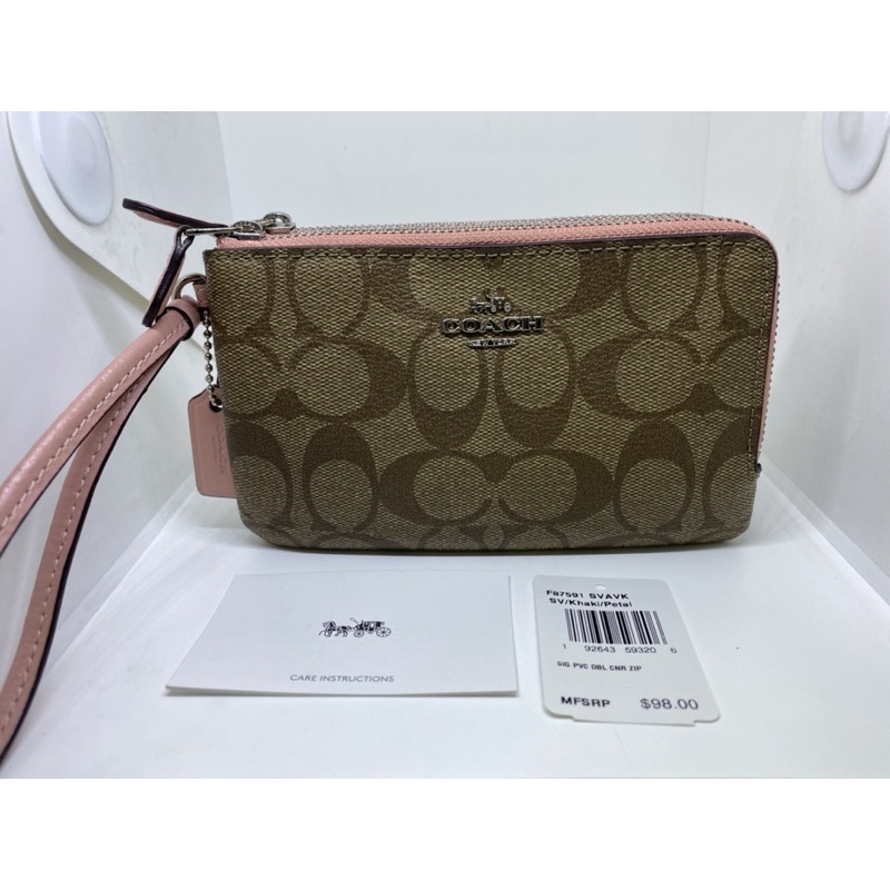 กระเป๋าคล้องมือ ไซส์ S coach มี 2 ซิป