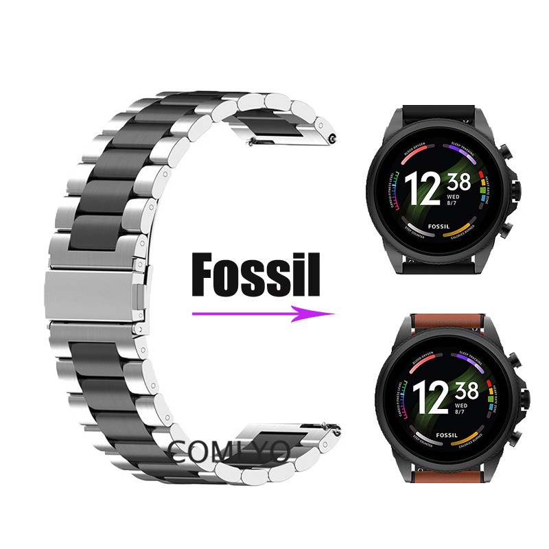 Fossil สายนาฬิกาข้อมือ สเตนเลส โลหะ 22 มม. สําหรับผู้ชาย GEN 5 6 4 FS5132 FS4682 FS4656 FS5237