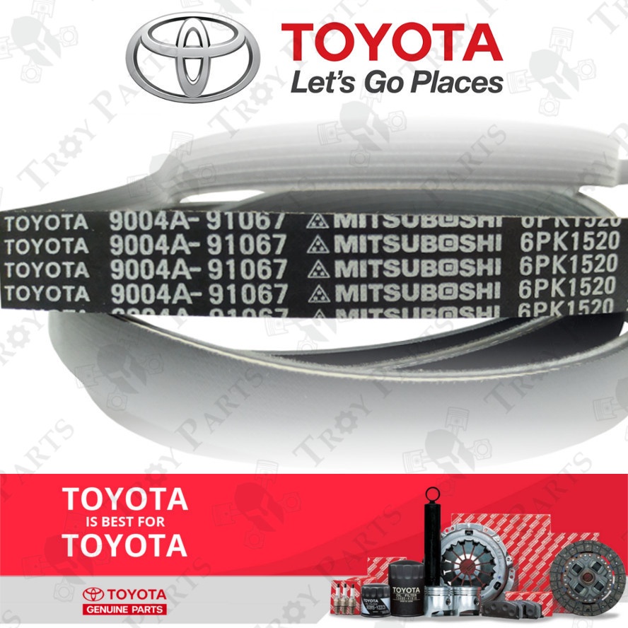 สายพานพัดลมโตโยต้า 9004A-9106 สําหรับ Toyota Avanza F653 1.3 F654 1.5 2015 Rush 1.5 2019 Perodua Aru