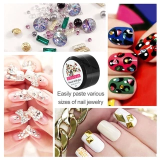 ( เจลกาว กระปุกดำ 8ml ) เจลกาวฝังอะไหล่ ราคาถูก ใช้ติดอะไหล่แต่งเล็บ ทนมาก!!! *ทิ้งคราบเหนียว ต้องทาท๊อปทับ
