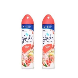 เกลด น้ำหอมปรับอากาศ น้ำหอมดับกลิ่น กลิ่นคลาสสิค โรส 320 มล.Glade x 2 อัน