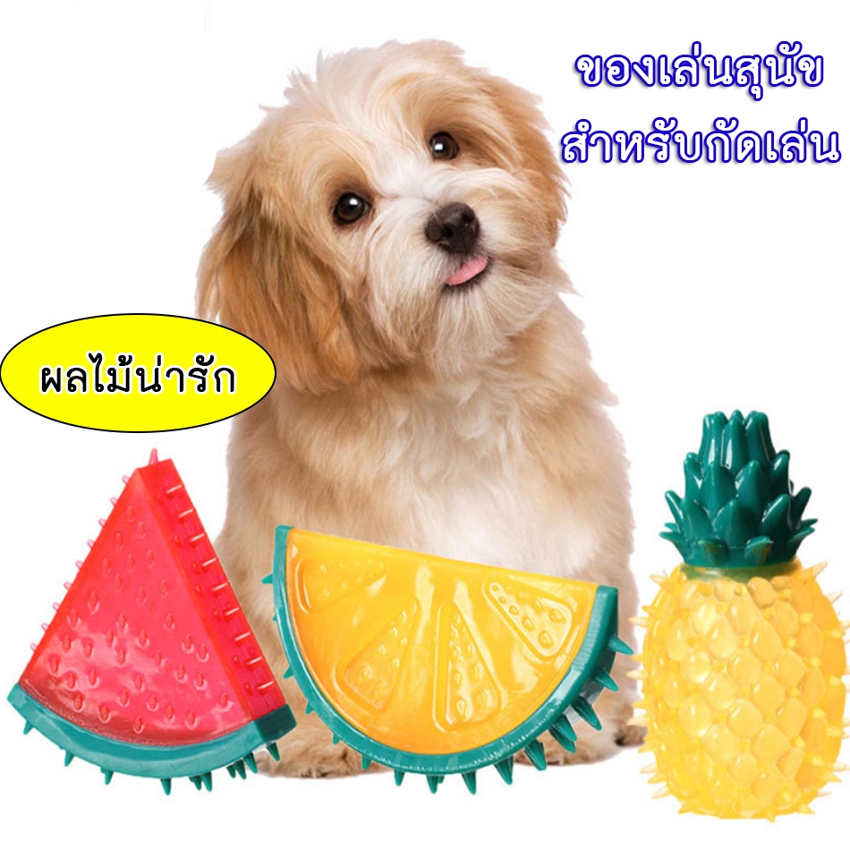 PP-172 Dog Fruit Toy ของเล่นสุนัข ของเล่นบีบมีเสียง รูปผลไม้ต่างๆ สำหรับสุนัข ของเล่นสุนัขรูป ส้ม สัปปะรด เเตงโม