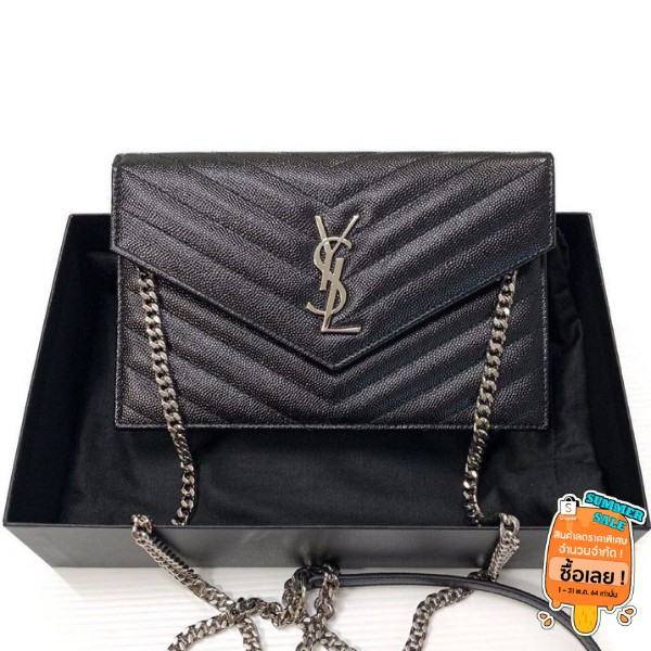 YSL ผ่อน0% Authentic 100% กระเป๋า YSL WOC 7" CROSS BODY