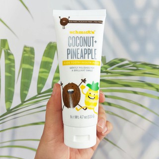 ยาสีฟัน สำหรับเด็ก Coconut + Pineapple Kids Tooth + Mouth Paste 133 g (Schmidts Naturals®)