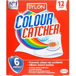 ไดล่อน คัลเลอร์ แคชเชอร์ 12 ชิ้น/กล่อง แผ่นดักจับสีตกขณะซัก Dylon Colour Catcher หมดปัญหาการซักผ้าขา