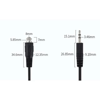 30cm สายสัญญาณเสียง 3.5 มม.ตัวผู้-ตัวเมีย สายaux 3.5 มม มีหัวตรงและหัวงอ ทองและเงิน สเตอริโอ pj392