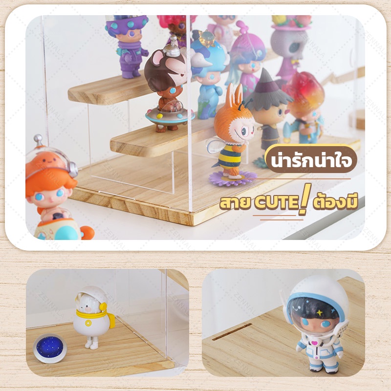 🎁พร้อมส่งจากไทย🎁 ชั้นวางโมเดล ฐานไม้ มีหลายขนาด ประกอบง่าย ชั้นวางฐานไม้ ชั้นวางฟิกเกอร์ - รูปที่ 3