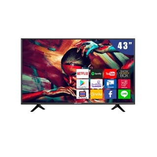 Worldtech ทีวี 43 นิ้ว Android Smart TV แอนดรอย สมาร์ททีวี Full HD LED Wifi โทรทัศน์ ขนาด 43 นิ้ว (รวมขอบ) YouTube/Netflix ราคาถูกๆ ราคาพิเศษ (ผ่อนชำระ 0%)