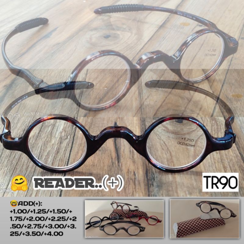 แว่นสายตายาว สำหรับอ่านหนังสือ กรอบTR90 รุ่น TR 702 แบบกลมเล็ก